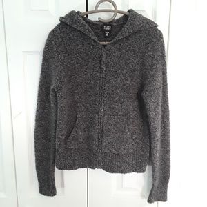 Eileen Fisher wool & cashmere blend zip up sweater